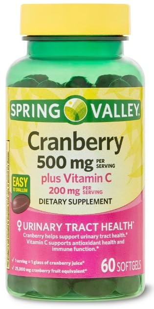 Spring Valley Cranberry Dietary Supplement Softgels 60 Count