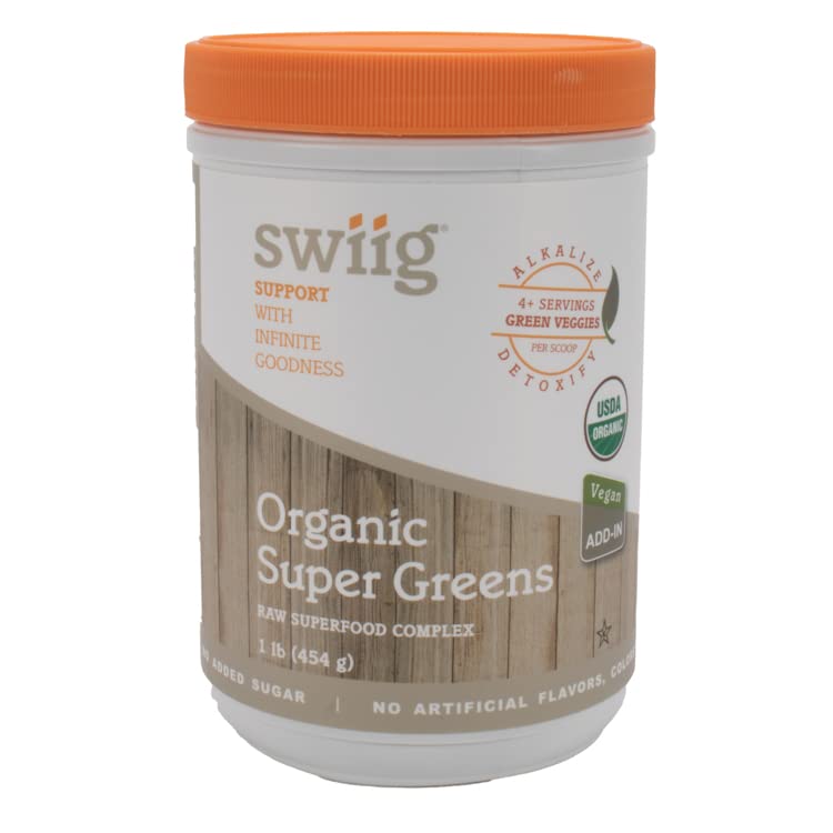 swiig Organic Super Greens Powder 16 oz