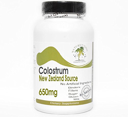 Naturetition Supplements Colostrum New Zealand Source 650mg Capsules, 180 Count