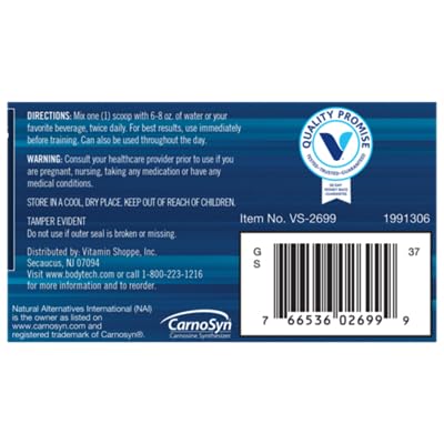 BodyTech Beta-Alanine Powder 5.1 oz, 90 Servings