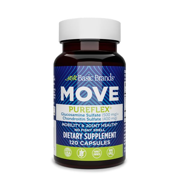 Basic Brands Move Pureflex Glucosamine Chondroitin Capsules 120 Count