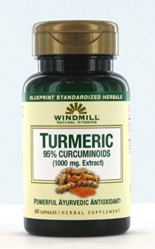 Windmill Turmeric 95 Percent Curcuminoids 1000 mg Capsules, 60 Count