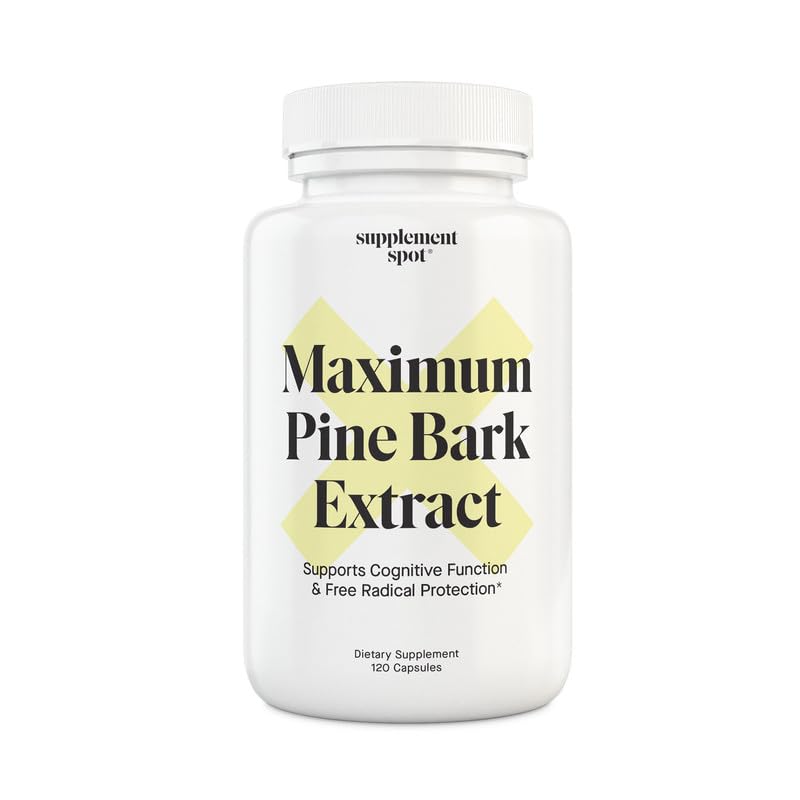 Supplement Spot Maximum Pine Bark Extract 100 mg per Serving Capsules 120