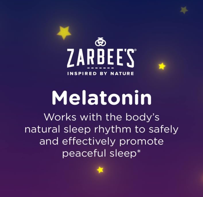 Zarbee's Kids Melatonin Gummies 1mg, Natural Berry Flavored, 50 Count