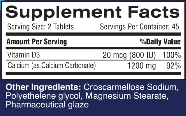 VitaVita Nutritions Calcium + Vitamin D3 Tablets 90