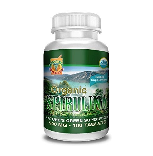 Nutrisalud Products Spirulina Organic Tablets 500 mg, 100 Count