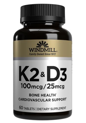 Windmill Vitamin K (K-2 Menaquinone-7, 100mcg) 60 Tablets