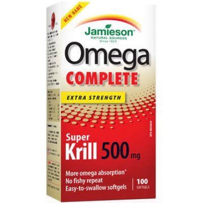 Omega Complete Extra Strength Super Krill 500 mg Softgels, 100 Softgels
