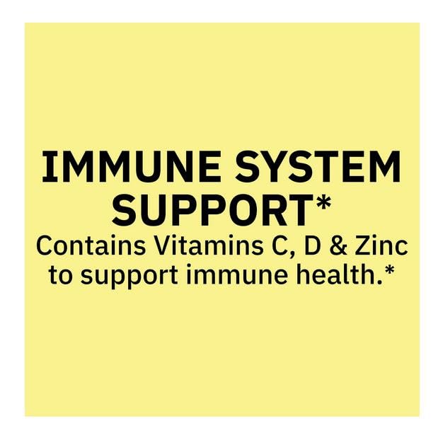 H4U Immune Plus Dietary Supplement Vegetarian Gummies with Elderberry, Vitamin C, Vitamin D for Immune System Support, 60 Gummies