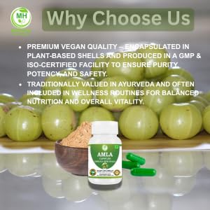 Morsan Healthcare Amla Capsules 500mg – Organic Indian Gooseberry Extract, 60 Count