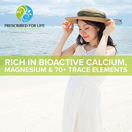 Prescribed For Life Aquamin Powder, Red Marine Algae Supplements, Rich in Plant Based Calcium & Magnesium, 72 Trace Minerals, Non GMO, 70.56 oz