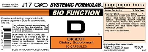 Systemic Formulas D - Digest Capsule, 60 Capsules