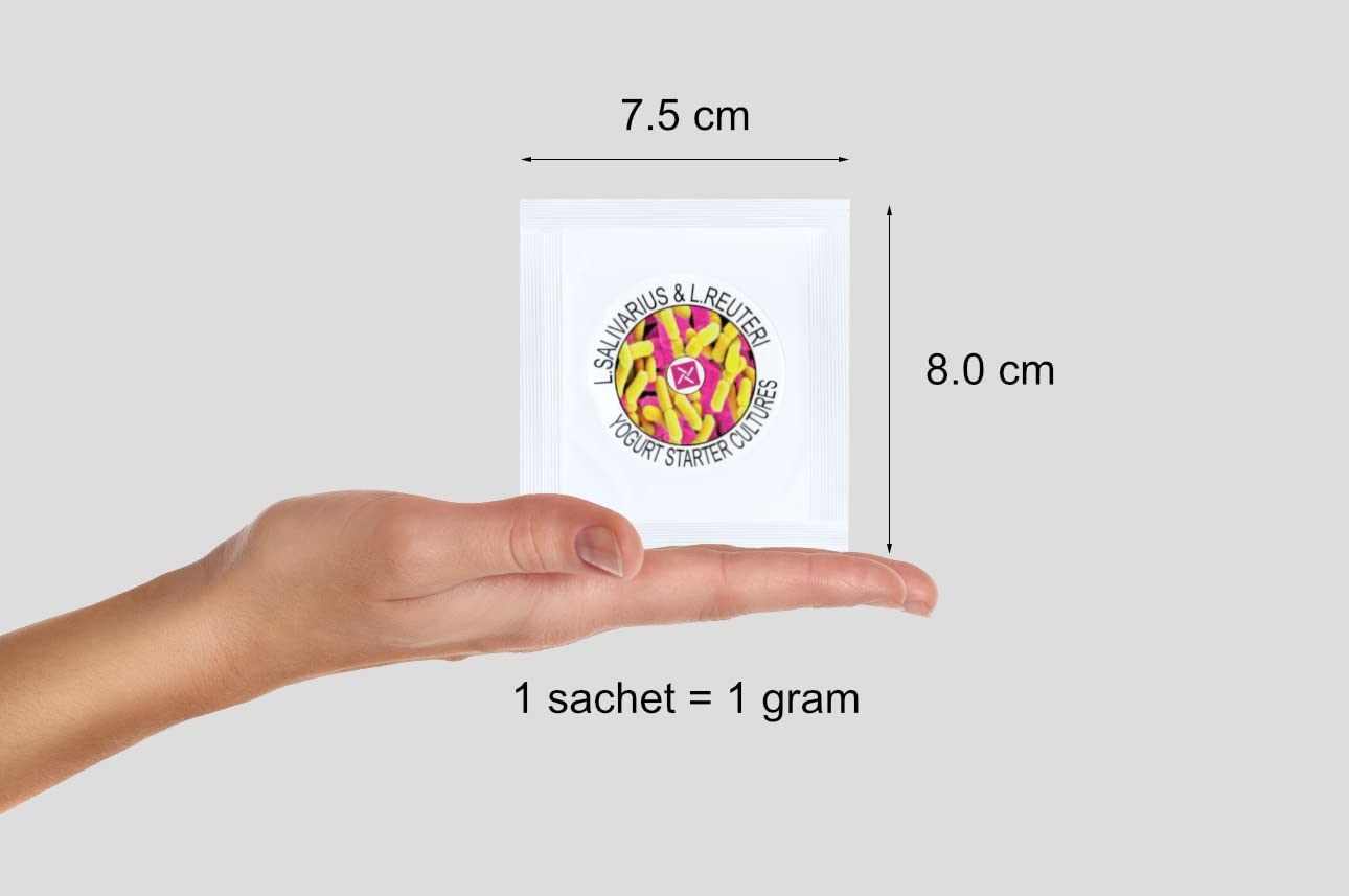 NPSelection Starter Cultures for L.Salivarius and L. Reuteri Homemade Yogurt, Powder, 0.04 (Pack of 12 sachets)