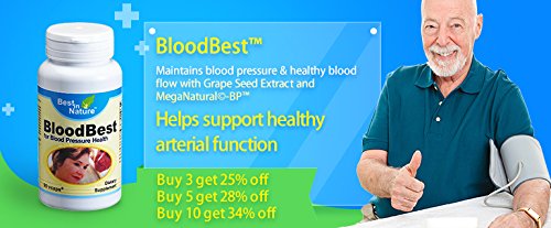 Best in Nature Bloodbest Blood Pressure Health with MegaNatural-BP Cardiovascular Support 90 Veg Capsules