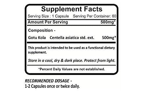 Planet Ayurveda Gotu Kola 500mg Veg Capsules