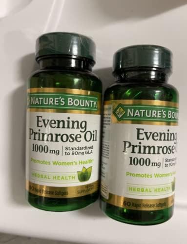 Nature's Bounty Evening Primrose Oil 1000mg Softgels, 120 Count