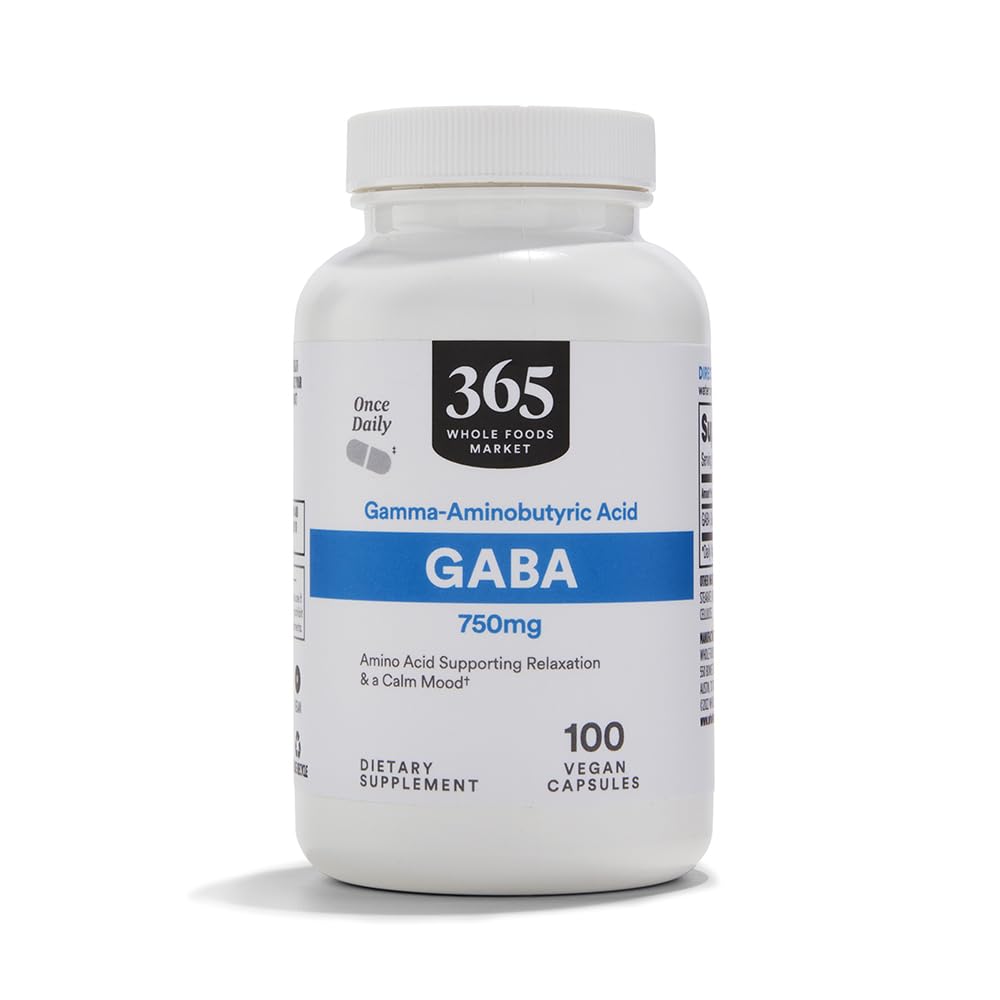 365 by Whole Foods Market GABA 750mg Capsule, 100 Count