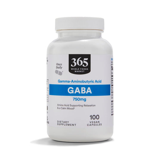 365 by Whole Foods Market GABA 750mg Capsule, 100 Count