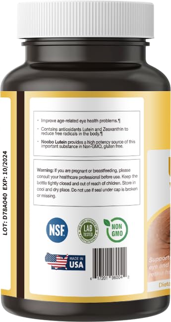 NOOBO Lutein Capsules, 60 Count