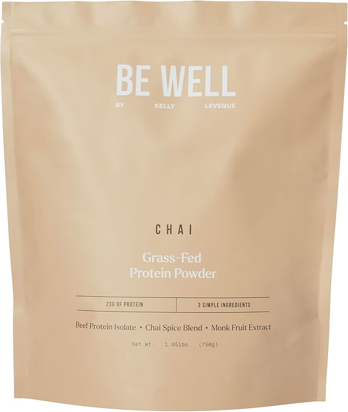 Be Well by Kelly LeVeque Chai Grass-Fed Beef Protein Powder, 1.65 lb