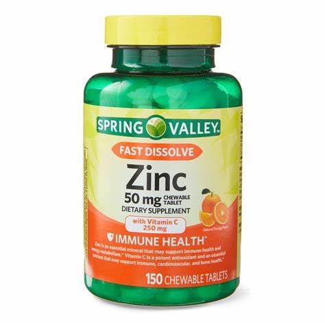 Generic Spring Valley Fast Dissolve Zinc with Vitamin C Tablet, 150 Tablets