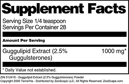 Terravita Guggulipid Extract (2.5% Guggulsterones) Powder 1 oz