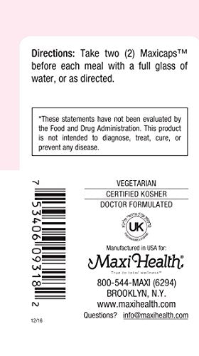 Maxi Health Fibermax Supreme Psyllium Husk Capsules 180 Count
