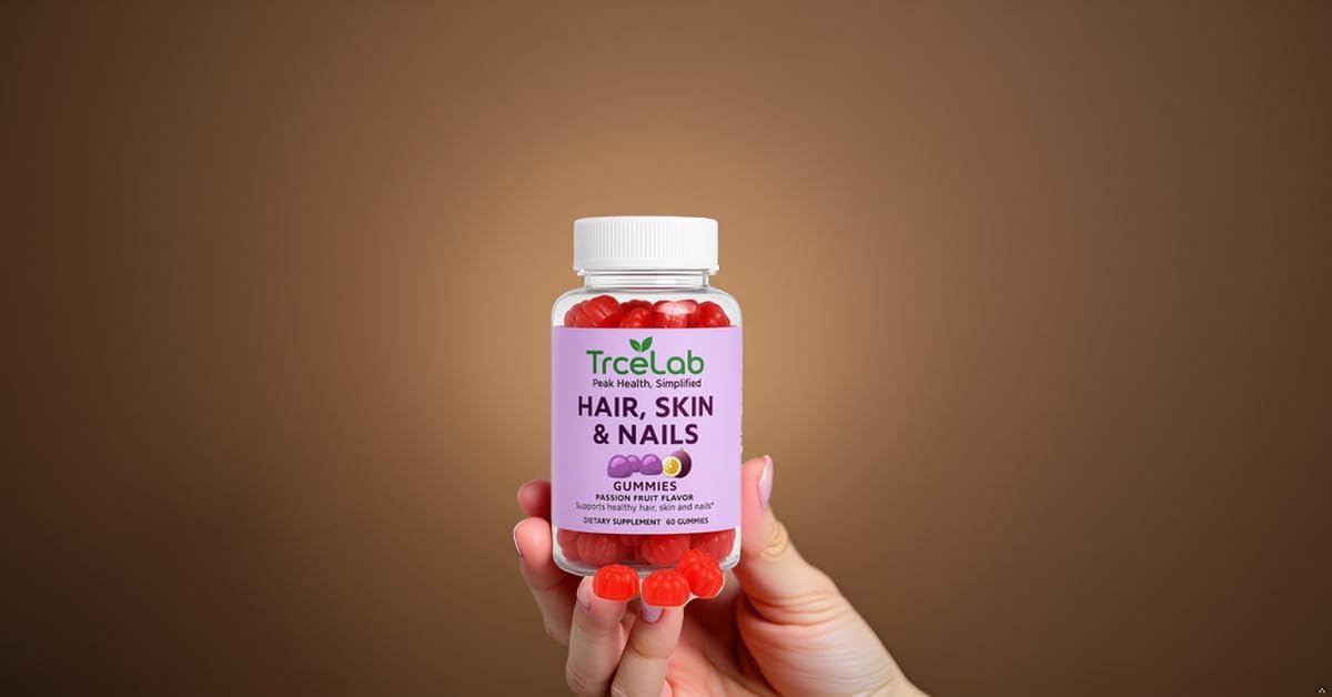TRCELAB Hair Skin & Nails Gummies 60 Count