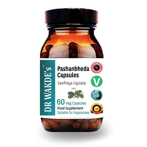 DR WAKDE'S Pashanbheda Capsules (Saxifraga ligulata) 60 Veg Caps
