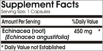 Naturetition Supplements Echinacea Angustifolia Root 450mg Capsules, 200 Count