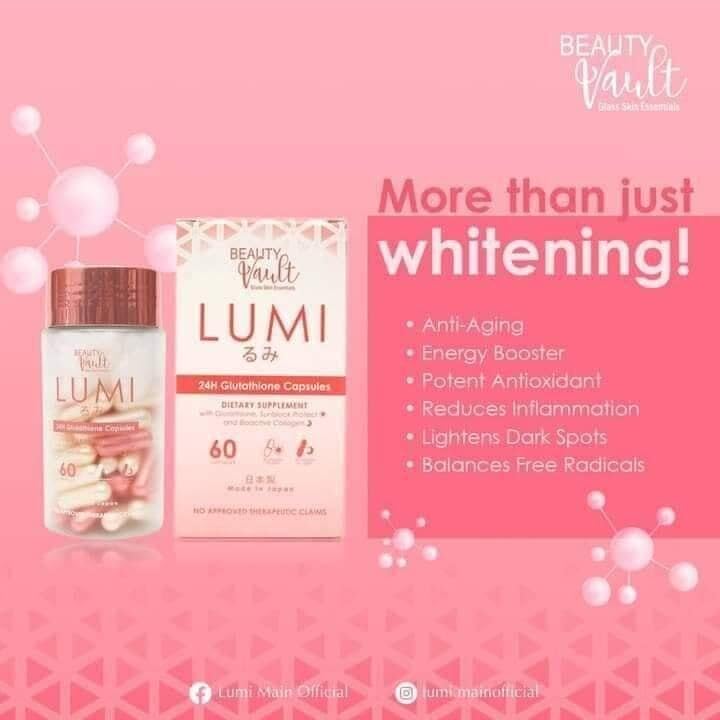 Beauty Vault LUMI 24H Glutathione Capsules 60 Count