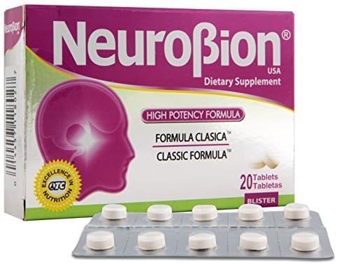 Neurobion Classic Vitamin B Energy Booster Tablet, 20 Count