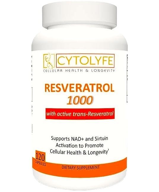 CYTOLYFE Resveratrol 1000mg Trans-Resveratrol + Quercetin Sirtuin Activator Capsules, 120 Capsules