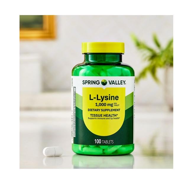 H4U L-Lysine Dietary Supplement 1000 mg, 100 Tablets