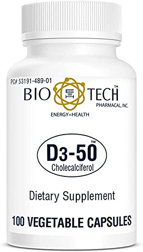 Bio-Tech Pharmacal D3-50 50,000 IU, 100 Vegetable Capsules