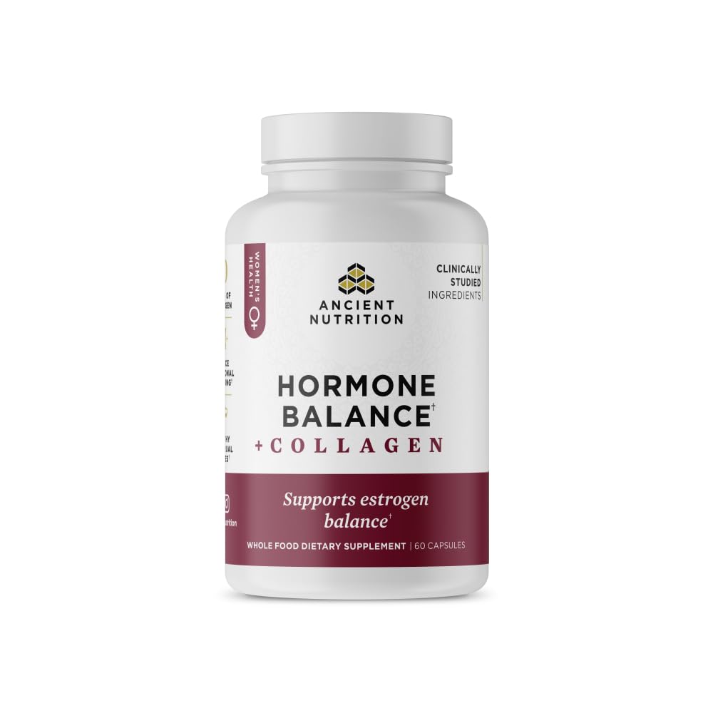 Ancient Nutrition Hormone Balance + Collagen Supplement, 60 Capsules