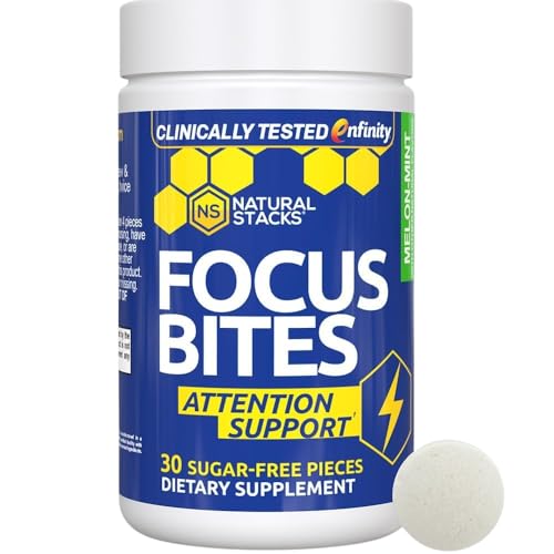 Natural Stacks Focus Bites & Mood Bites Bundle - Paraxanthine & Saffron Supplements - Supports Focus, Attention & Mood - 60 Chewables