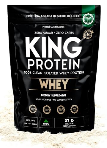 KING Protein Clean Whey Isolate Protein Powder Unflavored 1.98 Pound 30 Servings