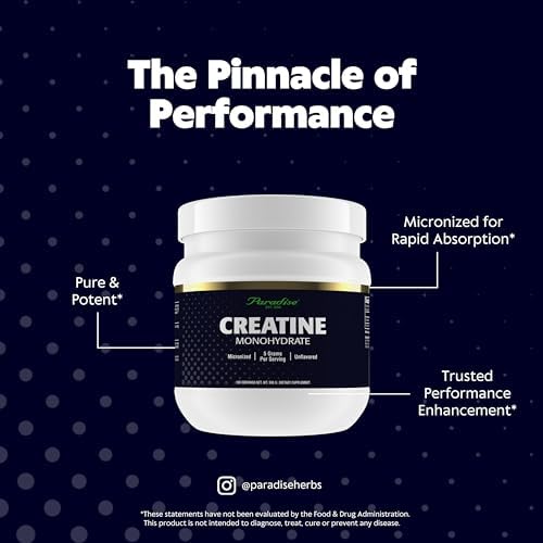 Paradise Herbs Creatine Monohydrate Powder, 17.63 oz