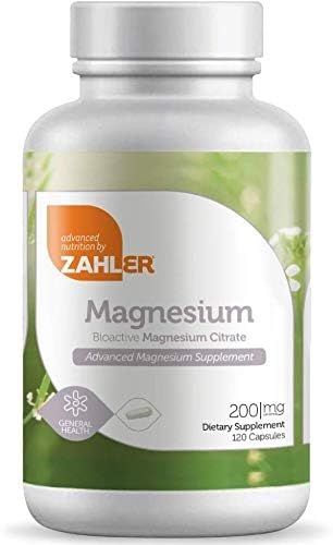 Zahler Magnesium Citrate Capsules 200 mg, 120 Count