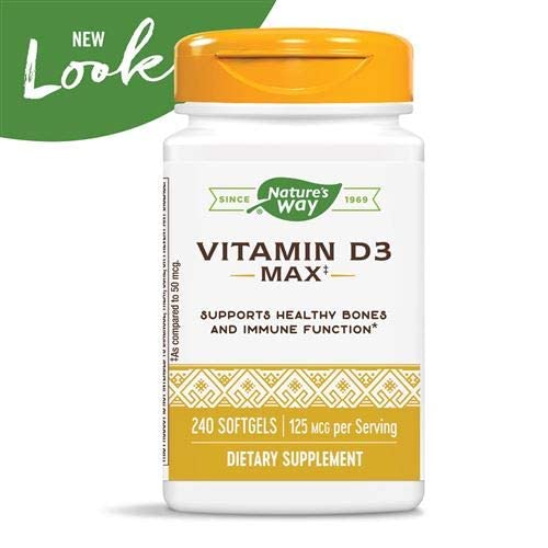 Nature's Way Vitamin D3 5000 IU Softgels, 480 Count