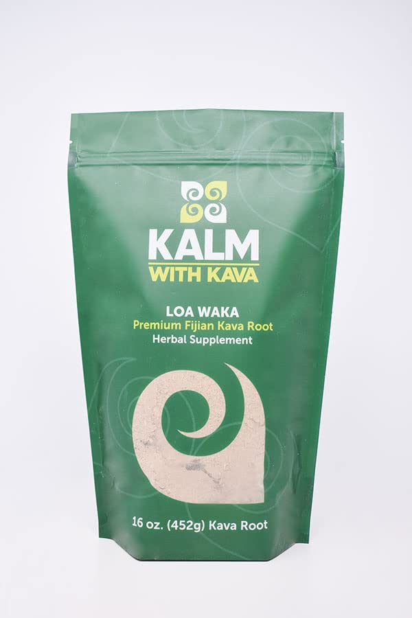 KALM with Kava Loa Waka Traditional Grind Powder 16 oz