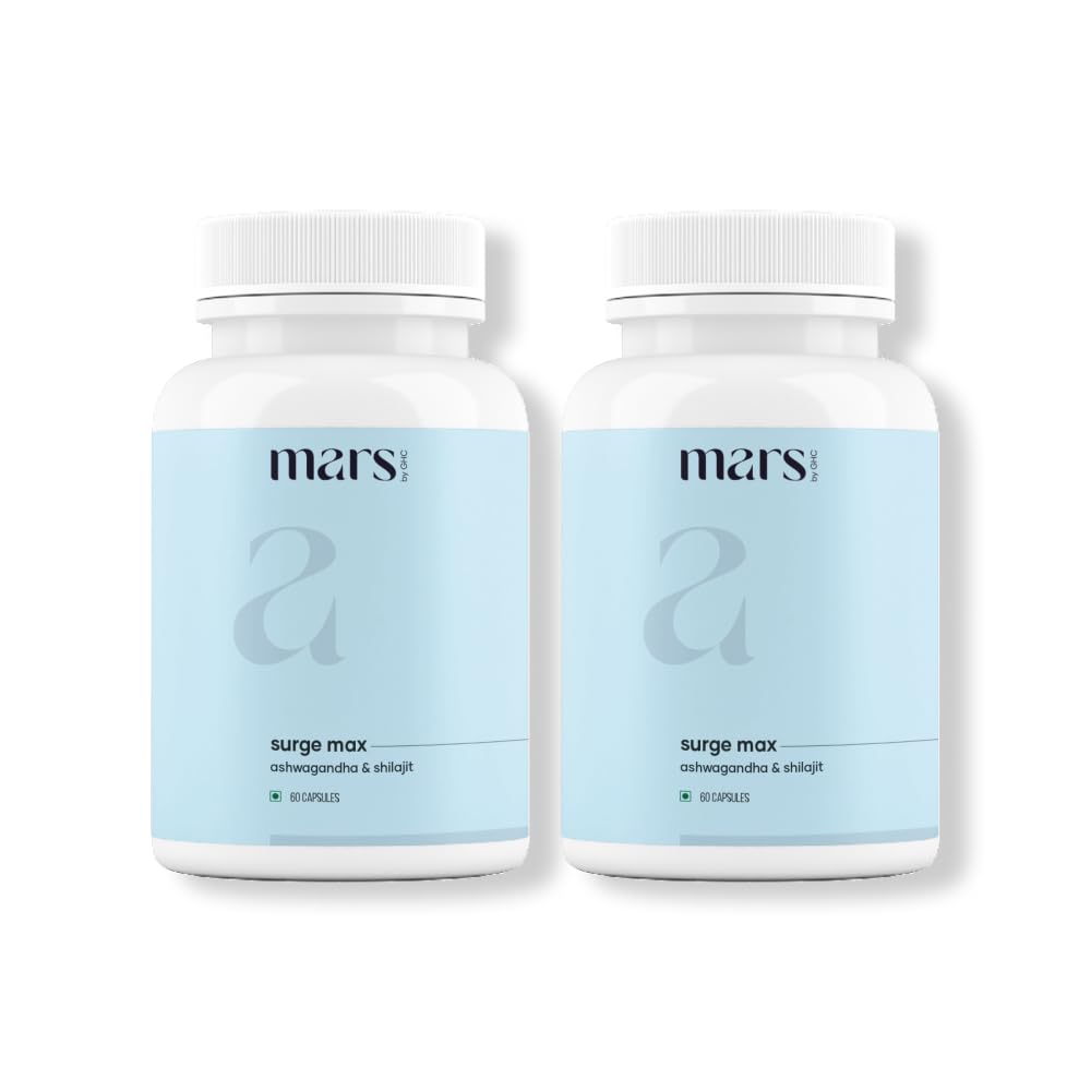 Mars by GHC Surgemax Natural Capsules with Shilajit & Safed Musli, 120 Capsules