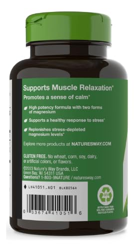 Nature's Way Premium Magnesium Complex Supplement Capsules 100 Count