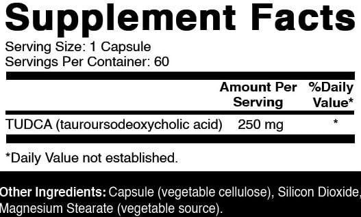 Oxify TUDCA 250 mg Capsules, 60 Count