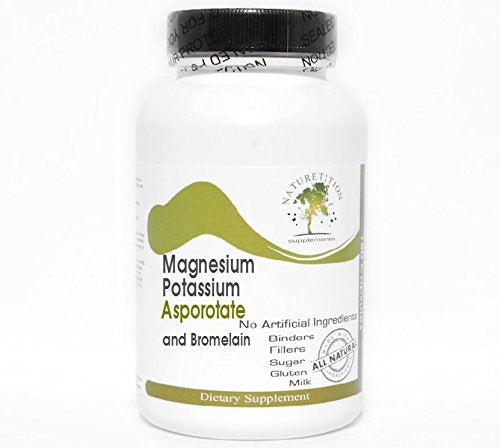 Naturetition Supplements Magnesium Potassium Asporotate and Bromelain Capsules, 200 Capsules