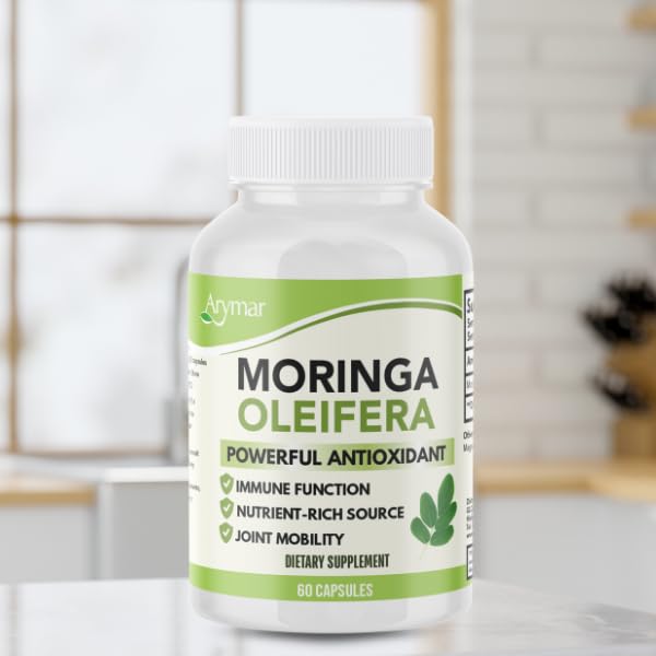 Arymar Moringa Oleifera 630mg Capsules, 60 Count