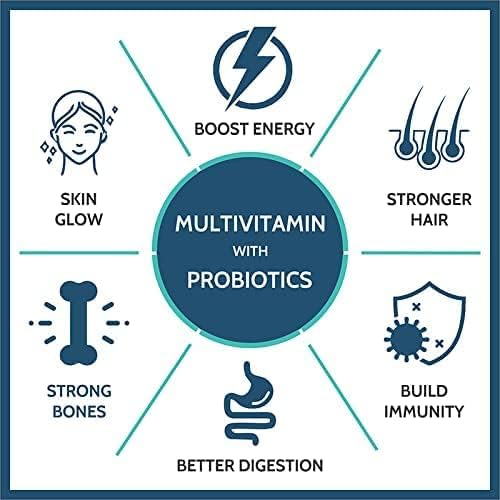Generic Multivitamin Tablets for Men and Women with Probiotics Supplement, 30 Tablets