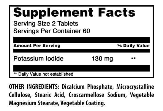 Amazing Nutrition Potassium Iodide Supplement 120 Tablets