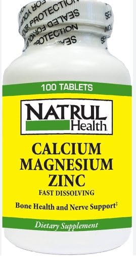 Generic Natrul Health Calcium-Magnesium-Zinc Tablets, 100 Count